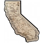 California Map Cribbage Board