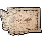 Washington Map Cribbage Board