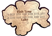 Fish Trap Lake, Morrison County, MN Cribbage Board