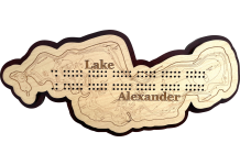 Lake Alexander, Morrison County, MN Cribbage Board