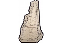 New Hampshire Map Cribbage Board