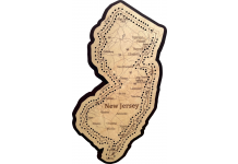 New Jersey Map Cribbage Board