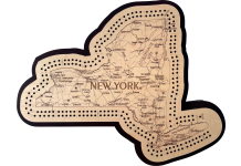 New York Map Cribbage Board