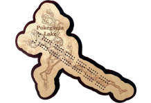 Lake Pokegama, Itasca County, MN Cribbage Board