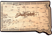 South Dakota Map 2 Track Cribbage Board