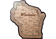 Wisconsin Map Cribbage Board
